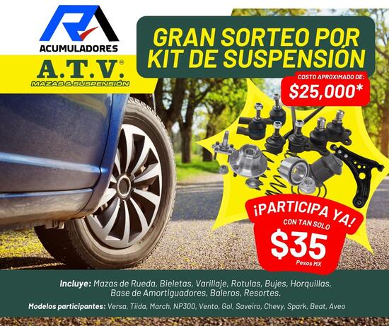 GRAN SORTEO POR UN KIT DE SUSPENSIÓN