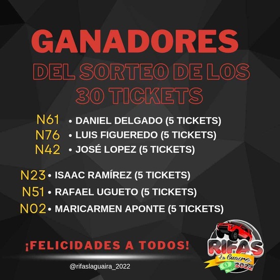  Tickets para el Yaris y Touring