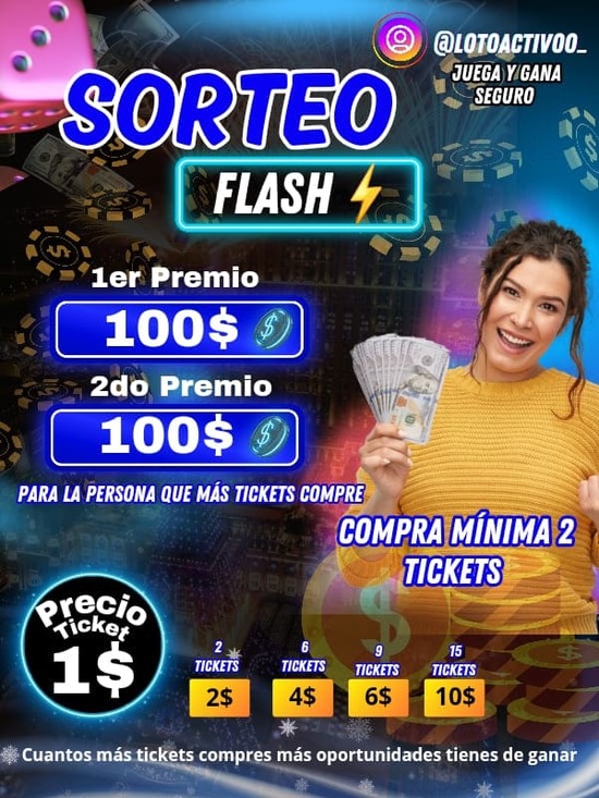 SORTEO FLASH ⚡GANA 200$🤑 🥳