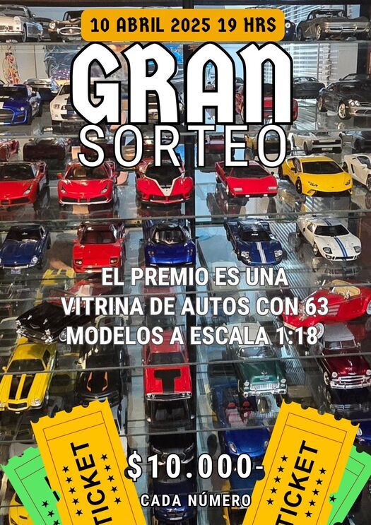 Sorteo Vitrina Autos a Escala