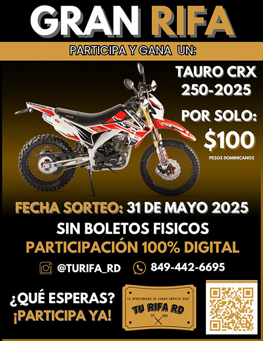 GRAN RIFA: TAURO CRX250-2025