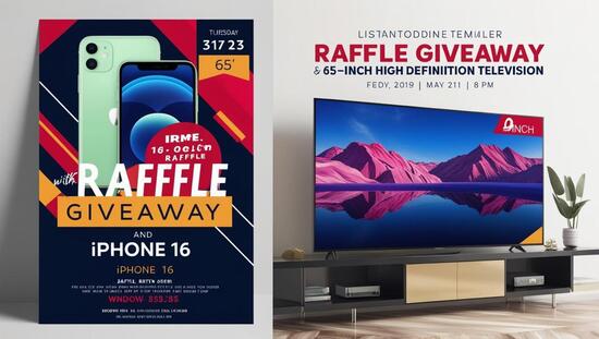 GRAN RIFA SÚPER COMBO ANTI ABURRIMIENTO DE UNA TV 4K DE 65 PULGADAS Y UN IPHONE 16