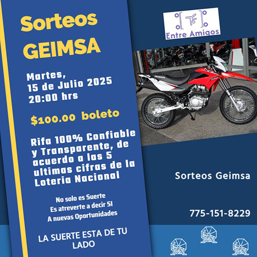 SUPER SORTEO MOTOCICLETA HONDA 2025