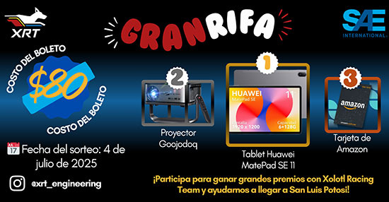 ¡Gran Rifa Xolotl Racing Team!