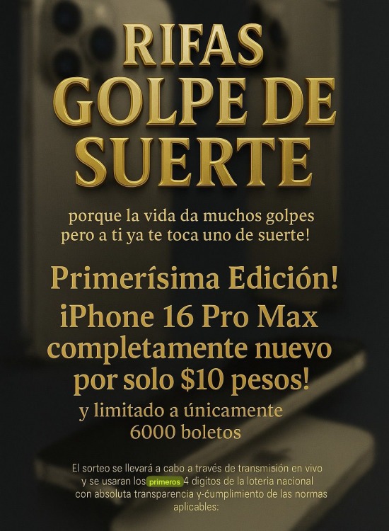 RFS GOLPE DE SUERTE iPhone 16 Pro Max 256GB Titanio del desierto