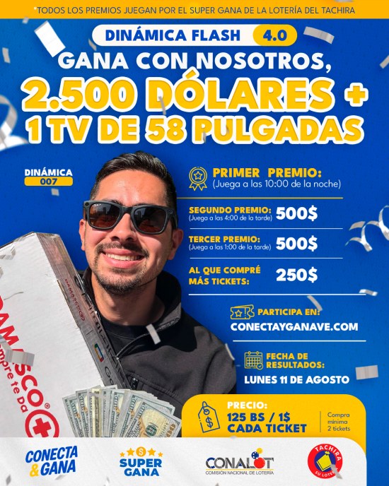 COMBO FLASH 4.0 | 2.500$ + 1 TV DE 58’