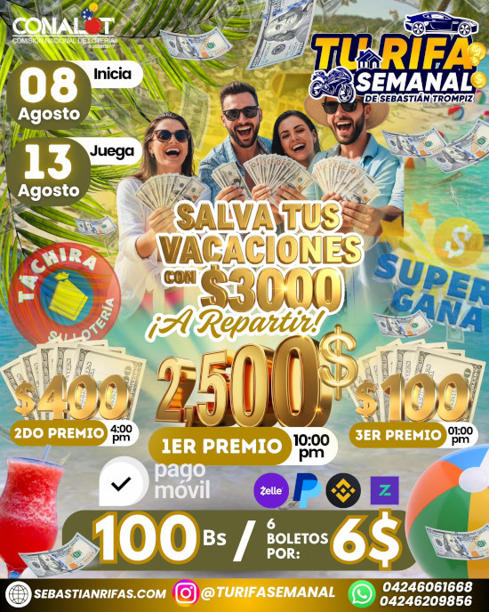 #76 RIFA SALVA TUS VACACIONES