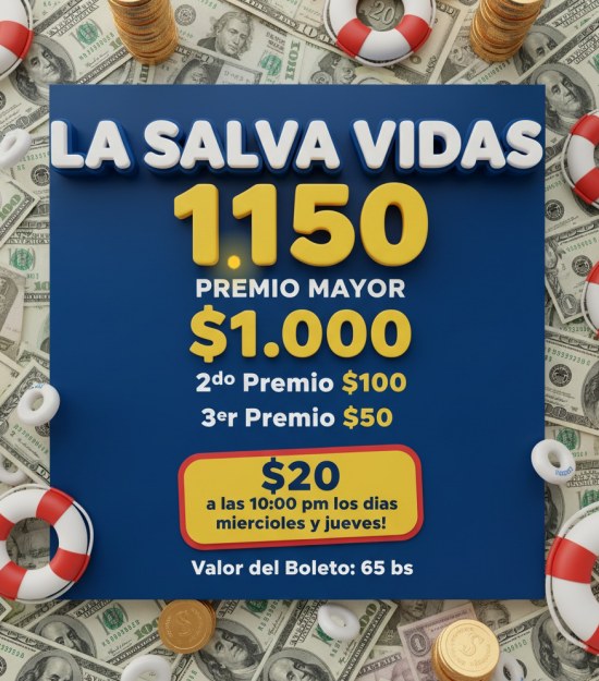 #83 RIFA LA SALVA VIDA CON 1150