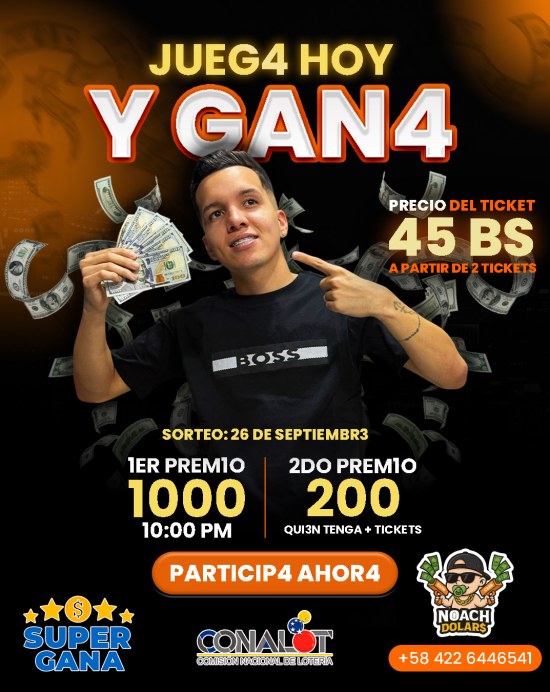 1000 lukitas por 45 bolo