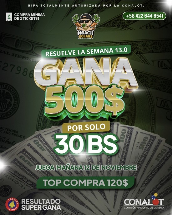 Resuelve la semana 13.0 500$