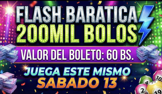 #100 Flash Baratica 200mil bolos